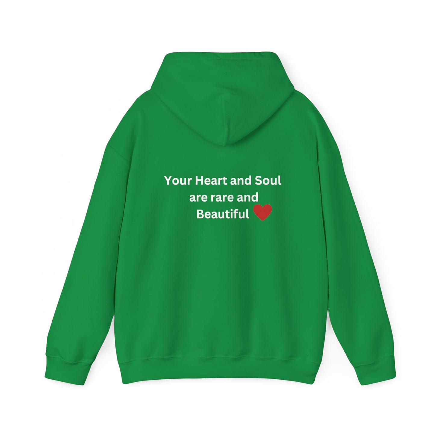 Bee Kind - (Back) -Your heart and soul are rare and beautiful - Unisex Heavy Blend™ Hooded Sweatshirt