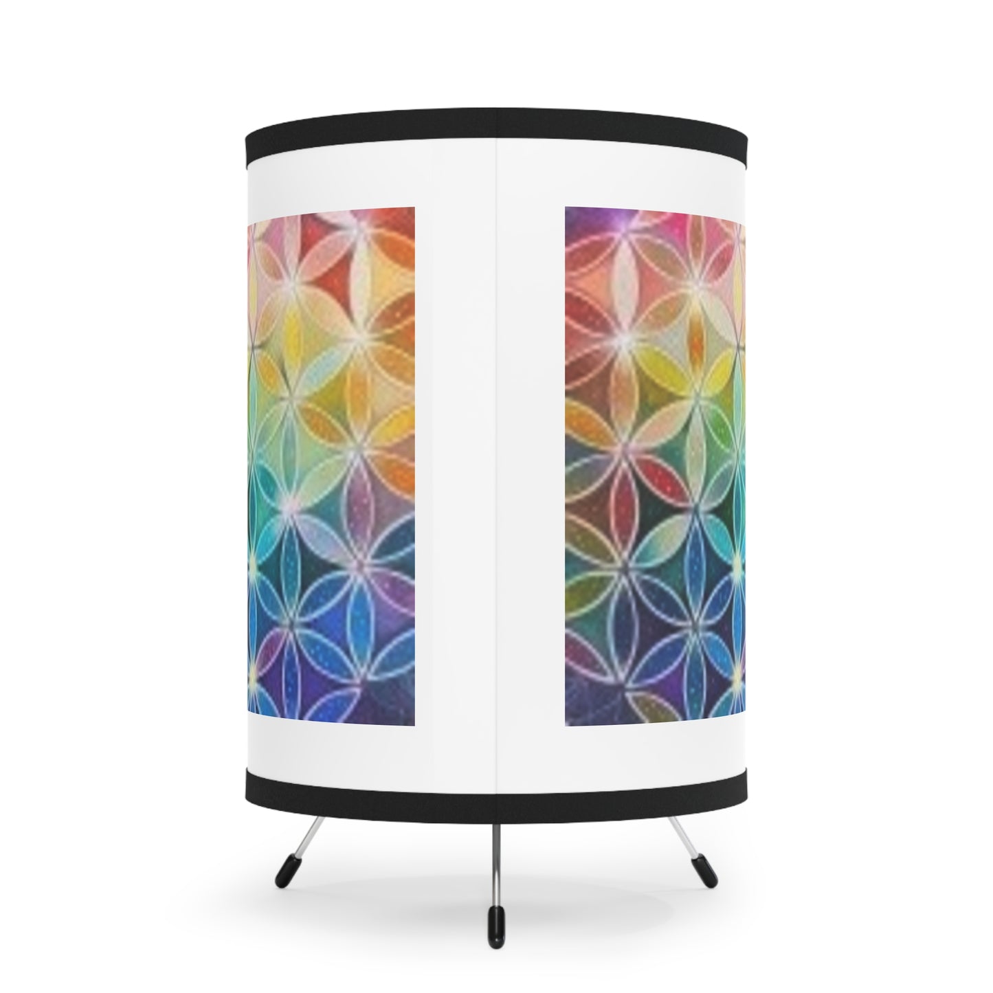 Flower of Life - Tripod Lamp with High-Res Printed Shade, US\CA plug