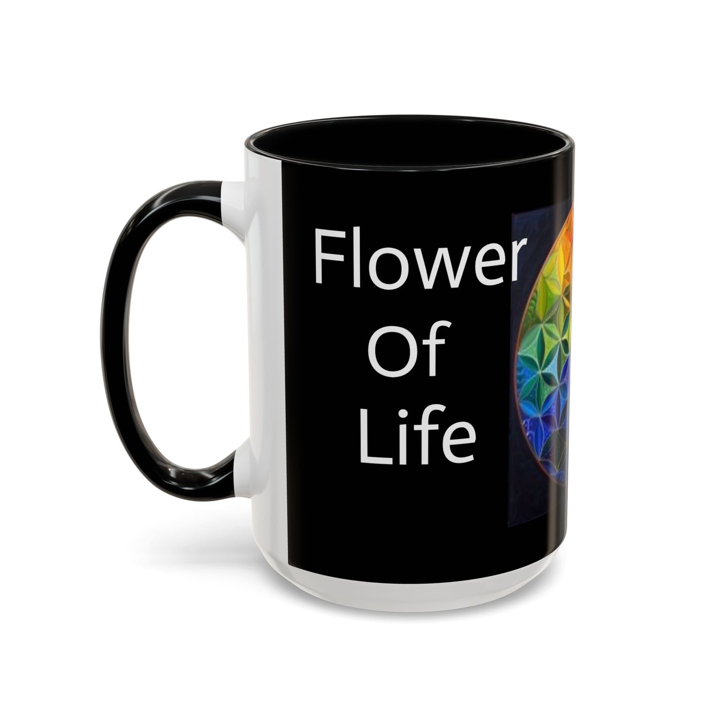 Flower of Life (Black) - Accent Coffee Mug (11, 15oz)