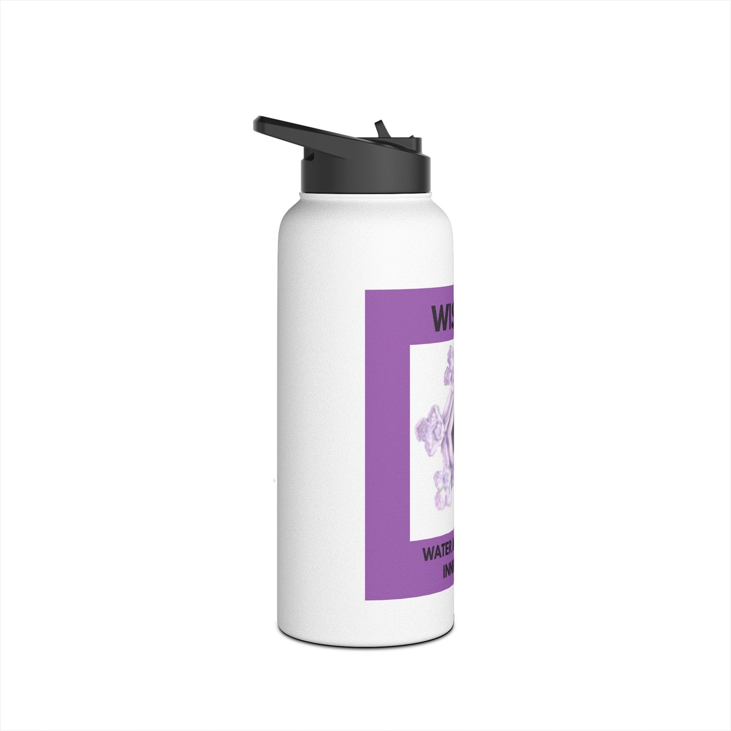 Wisdom - water crystal - Stainless Steel Water Bottle, Standard Lid