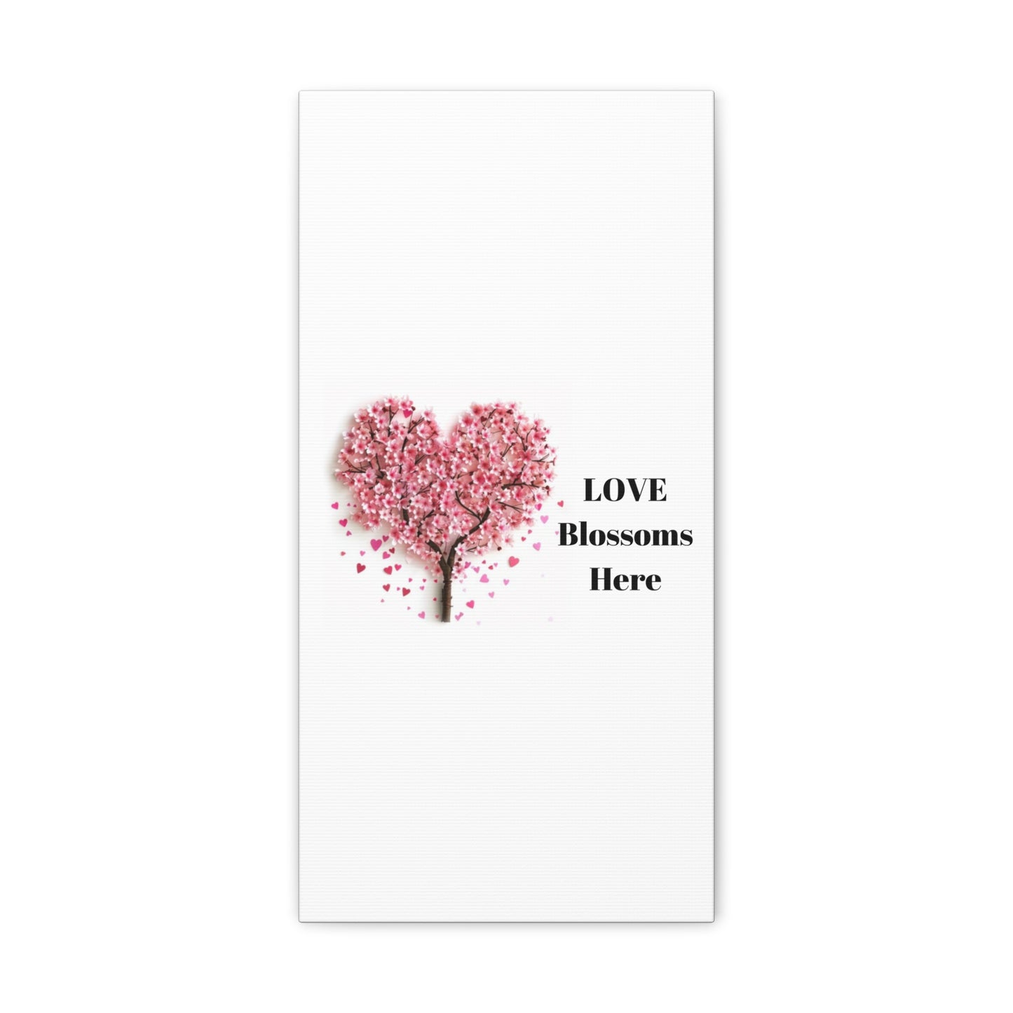 Cherry Blossom Heart Tree- Love Blossoms Here -Canvas Gallery Wraps