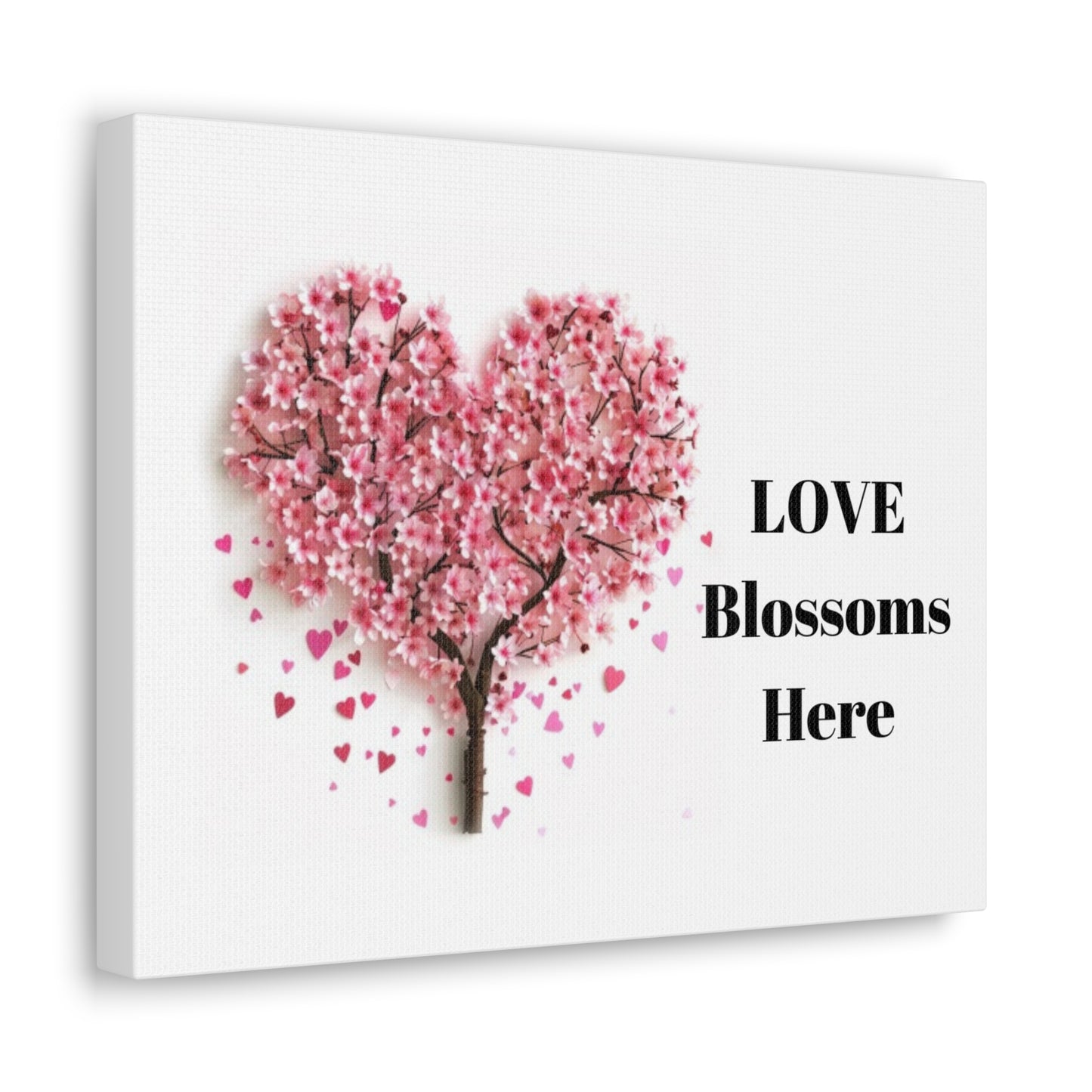 Cherry Blossom Heart Tree- Love Blossoms Here -Canvas Gallery Wraps