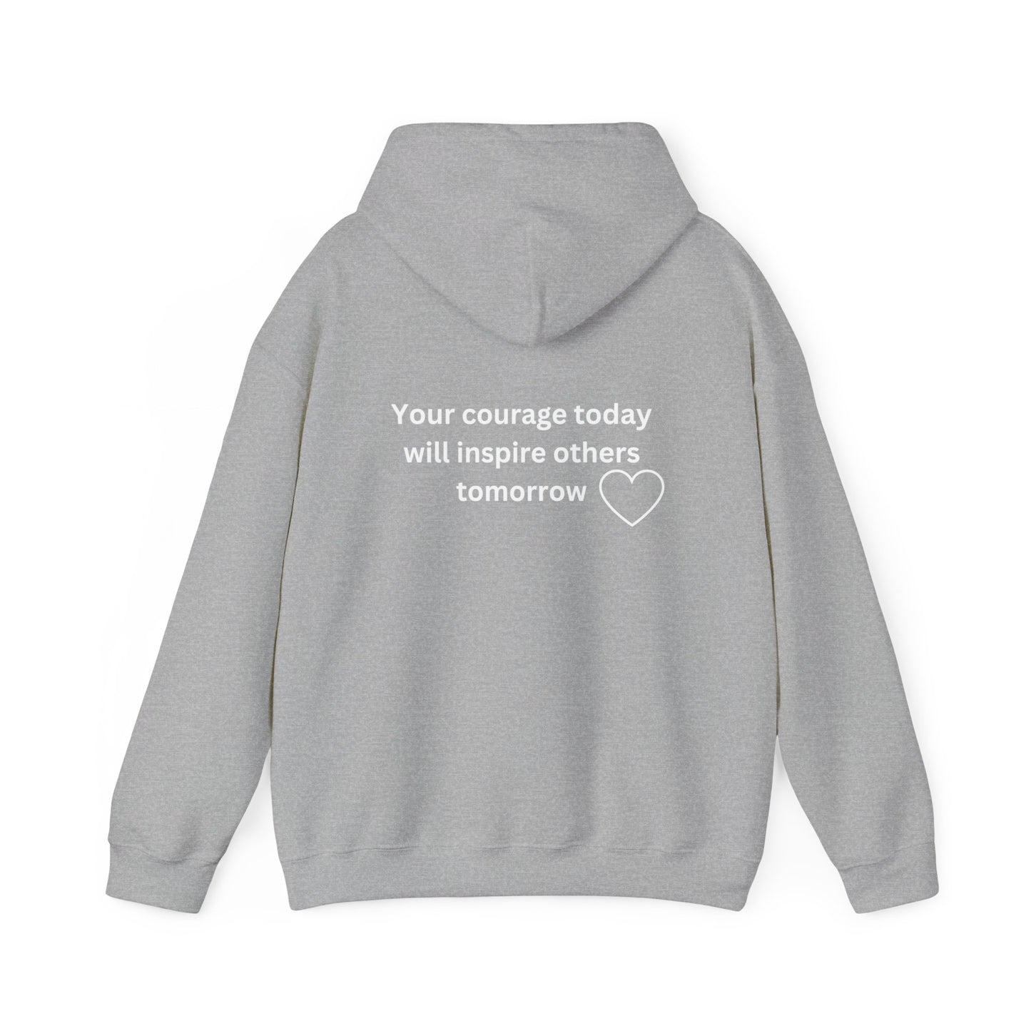 Bee Kind - (Back) Your courage today will inspire other's tomorrow - Unisex Heavy Blend™ Hooded Sweatshirt