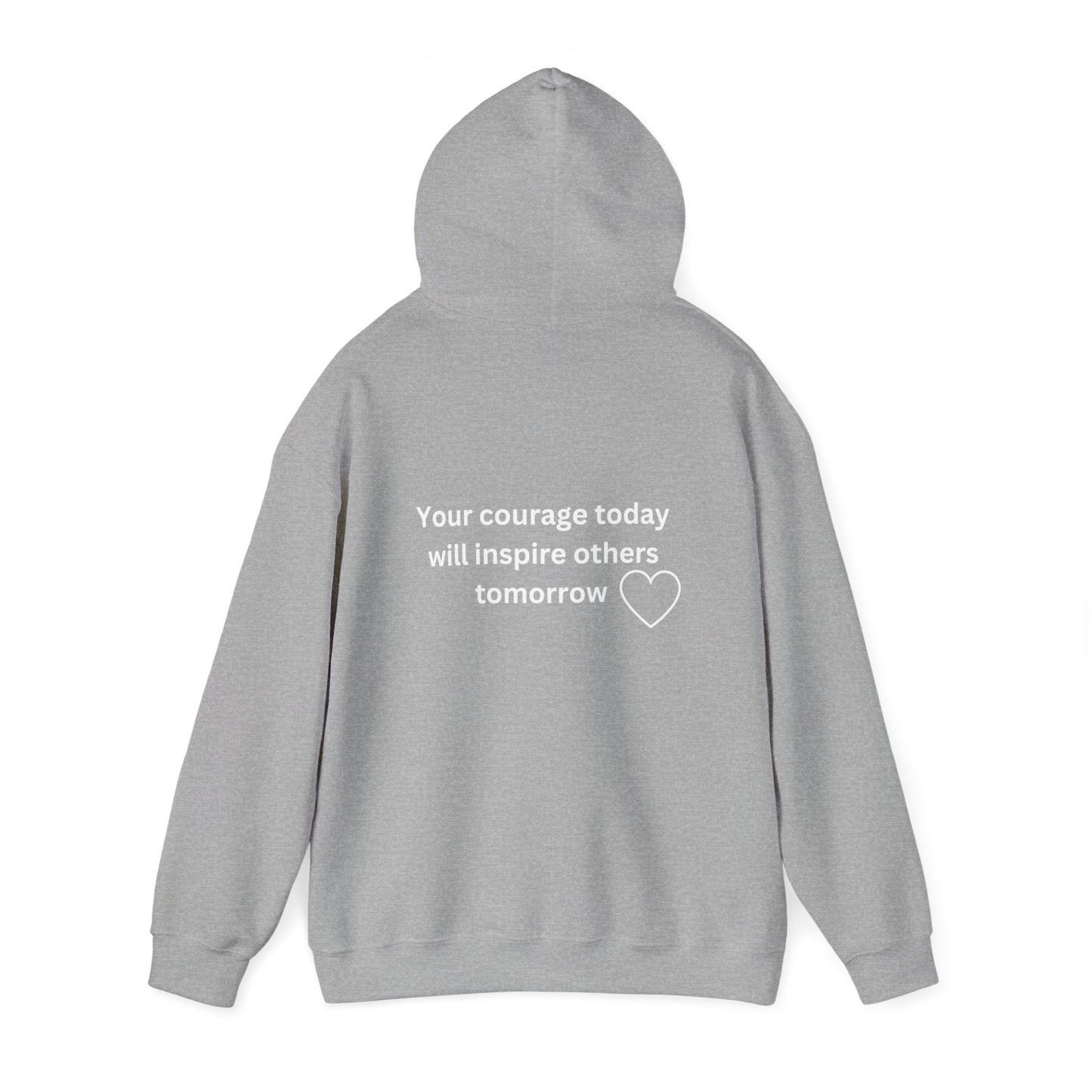 Bee Kind - (Back) Your courage today will inspire other's tomorrow - Unisex Heavy Blend™ Hooded Sweatshirt