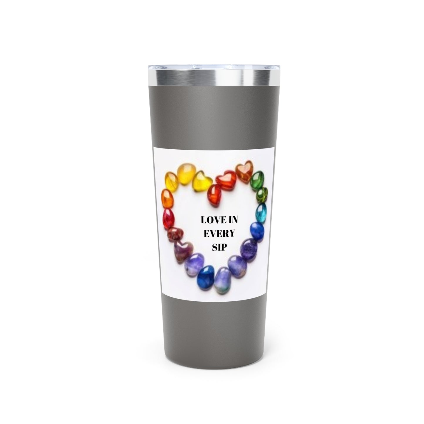 Love in every sip - Copper Vacuum Insulated Tumbler, 22oz