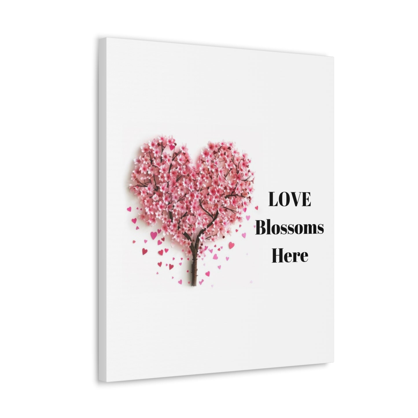 Cherry Blossom Heart Tree- Love Blossoms Here -Canvas Gallery Wraps