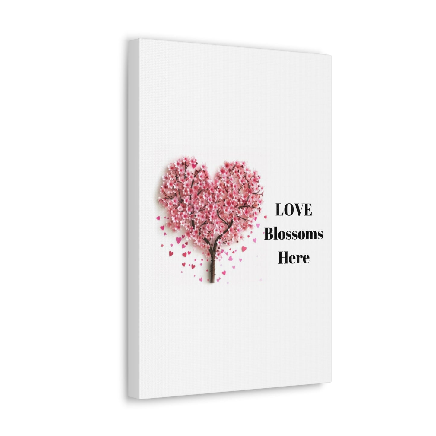 Cherry Blossom Heart Tree- Love Blossoms Here -Canvas Gallery Wraps