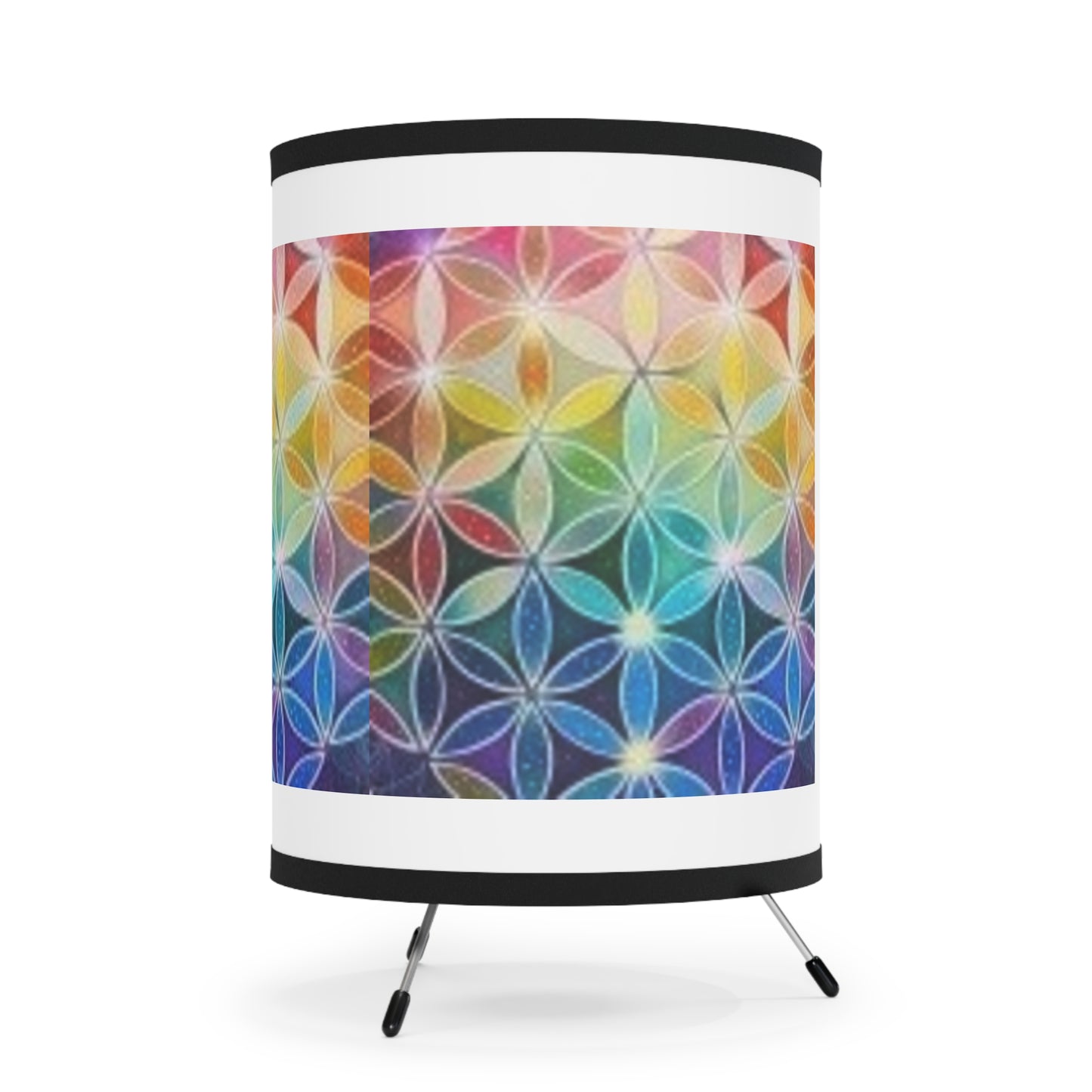 Flower of Life - Tripod Lamp with High-Res Printed Shade, US\CA plug