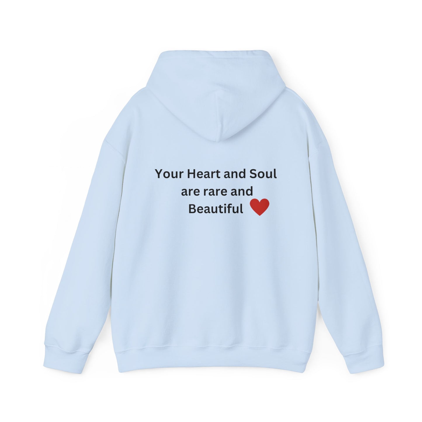 Bee Kind - (Back) -Your heart and soul are rare and beautiful - Unisex Heavy Blend™ Hooded Sweatshirt