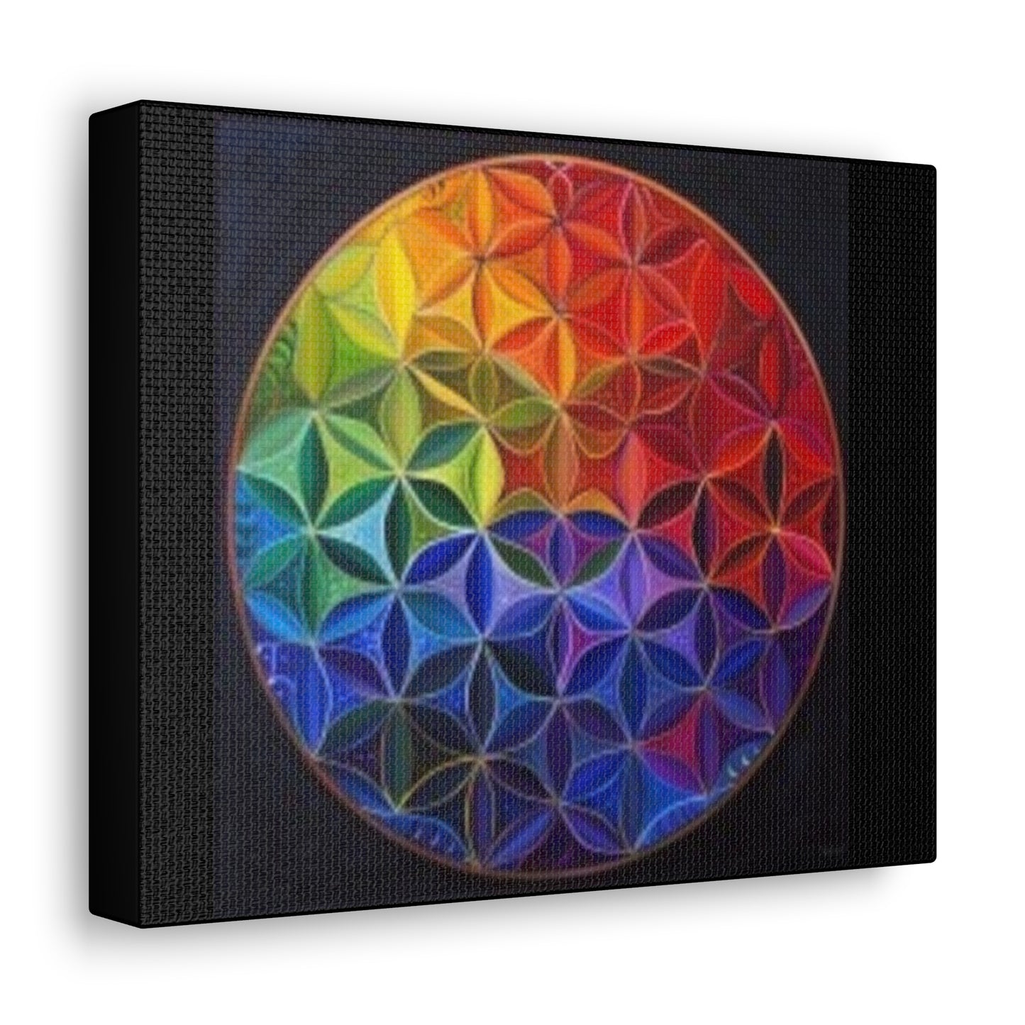 Flower of Life - Black-Canvas Gallery Wraps