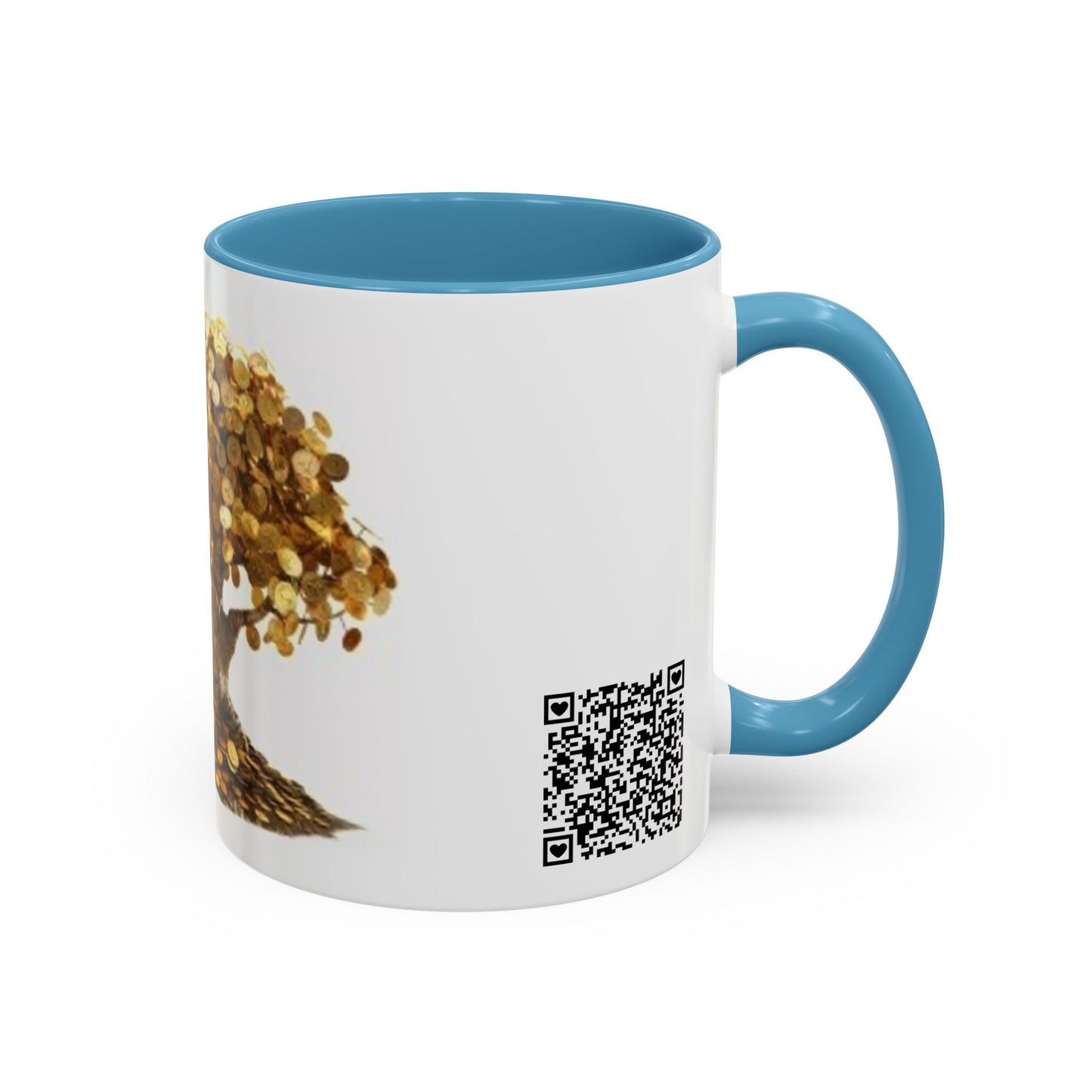 Sipping on Success (money tree) - Accent Coffee Mug (11, 15oz)