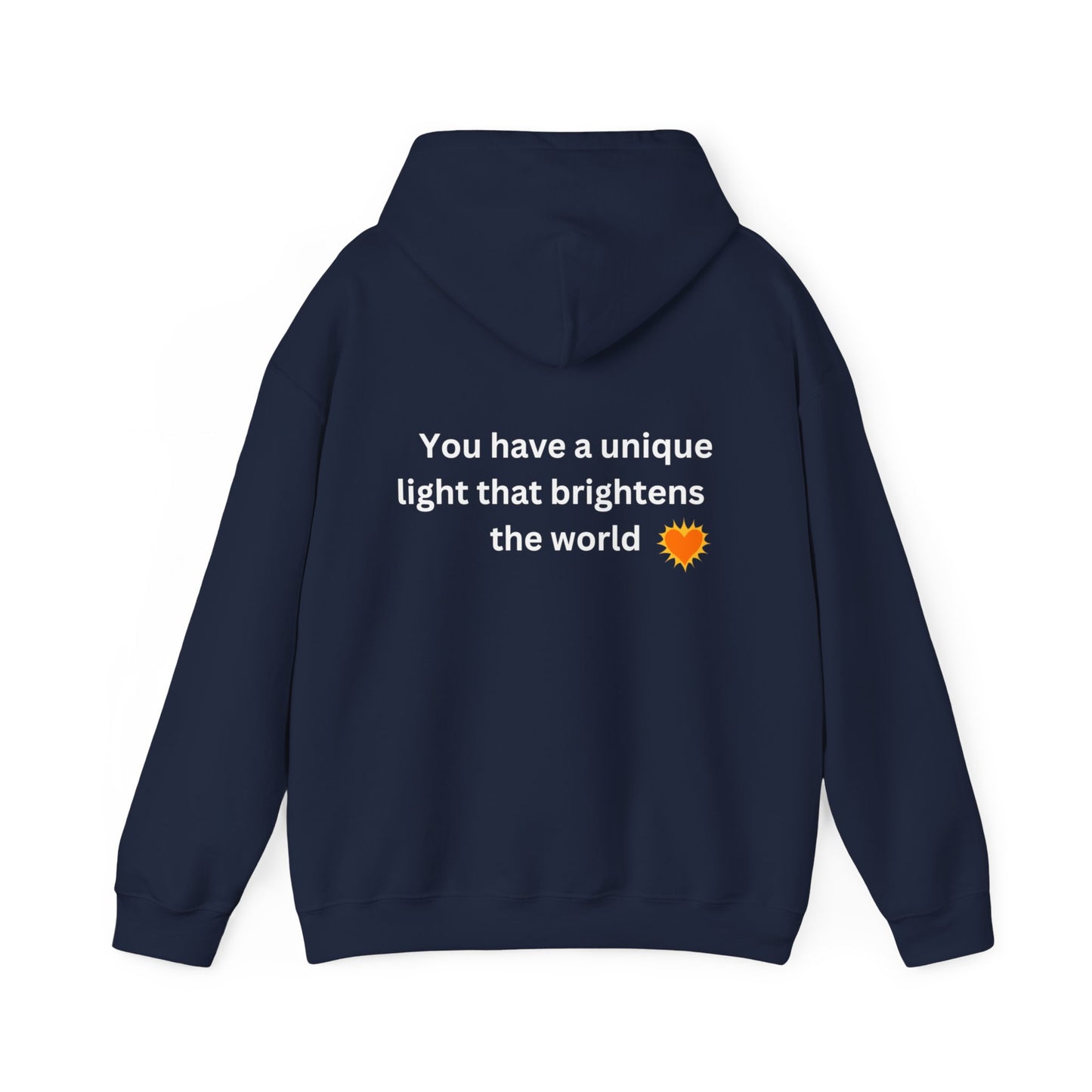 Bee Kind- (Back) You have a unique light that brightens the world - Unisex Heavy Blend™ Hooded Sweatshirt