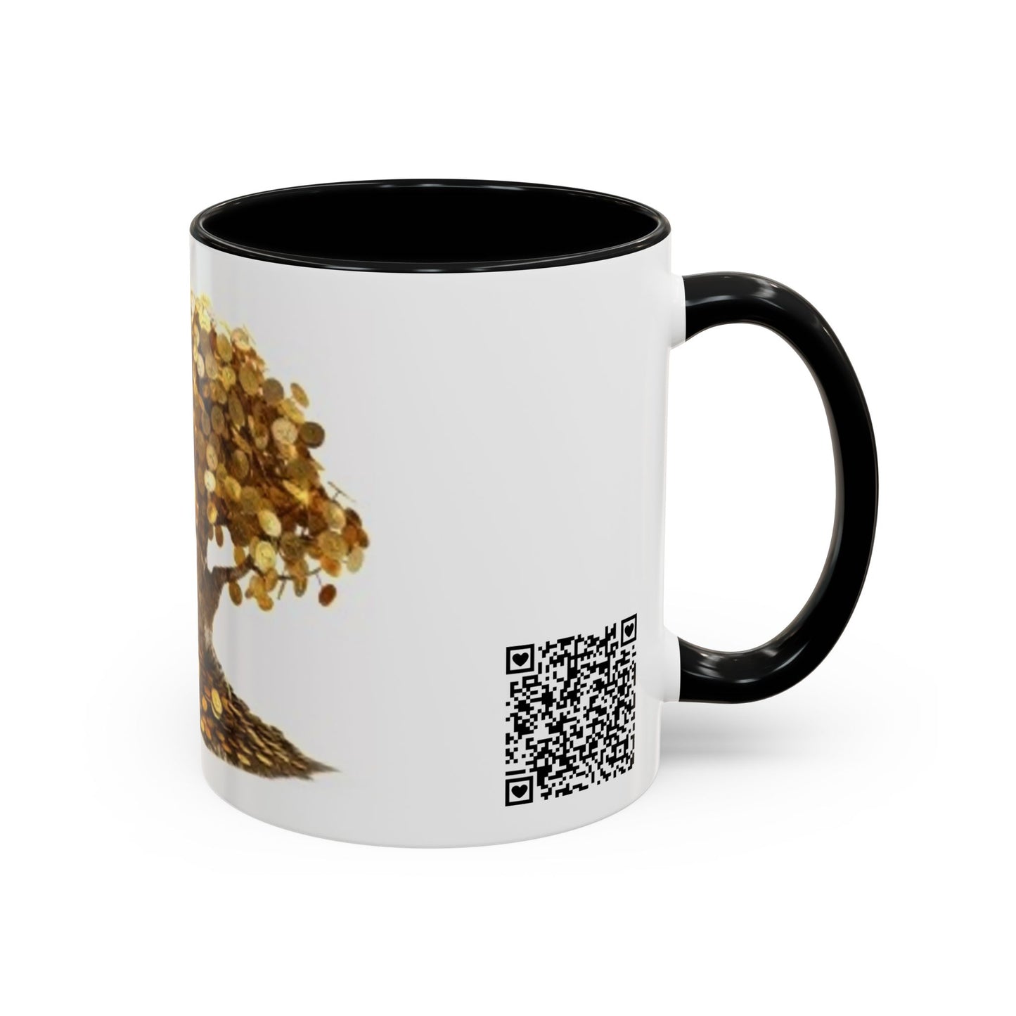 Sipping on Success (money tree) - Accent Coffee Mug (11, 15oz)