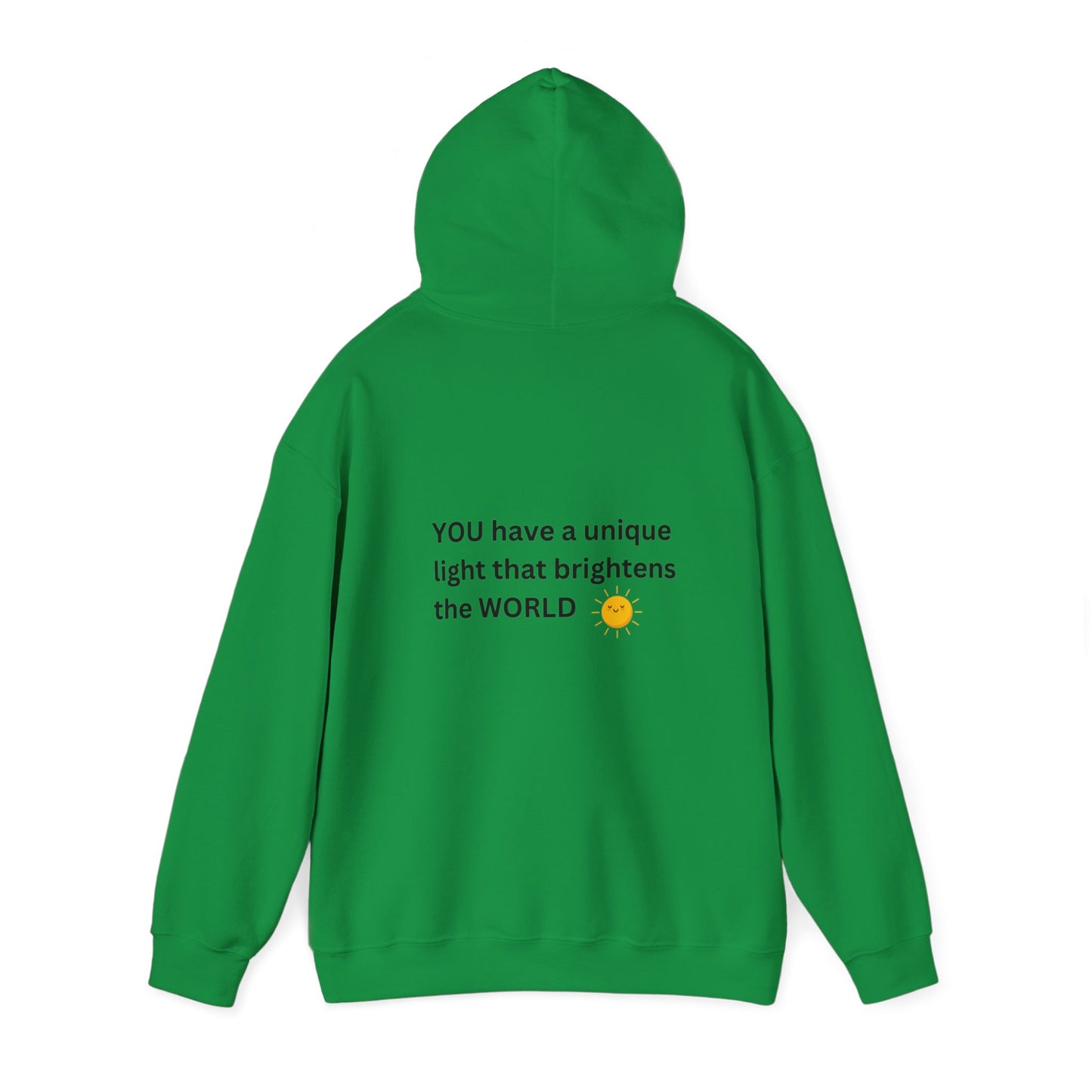 Bee Kind- (Back) You have a unique light that brightens the world - Unisex Heavy Blend™ Hooded Sweatshirt