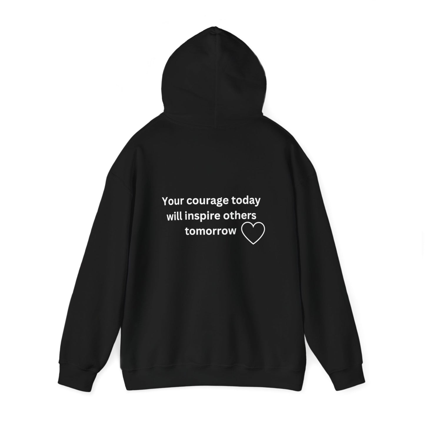 Bee Kind - (Back) Your courage today will inspire other's tomorrow - Unisex Heavy Blend™ Hooded Sweatshirt