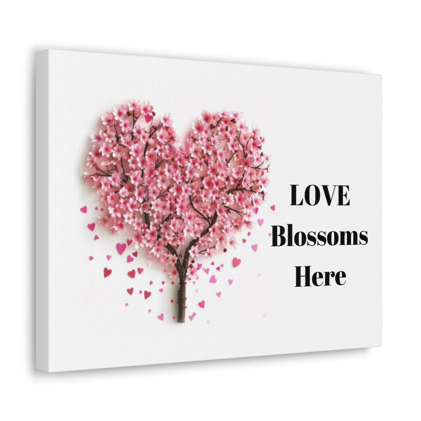 Cherry Blossom Heart Tree- Love Blossoms Here -Canvas Gallery Wraps