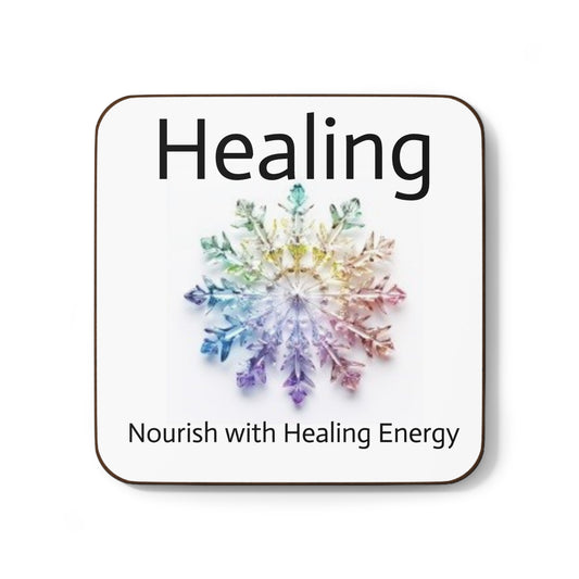 Healing - Nourish with Healing Energy -      Hardboard Back Coaster