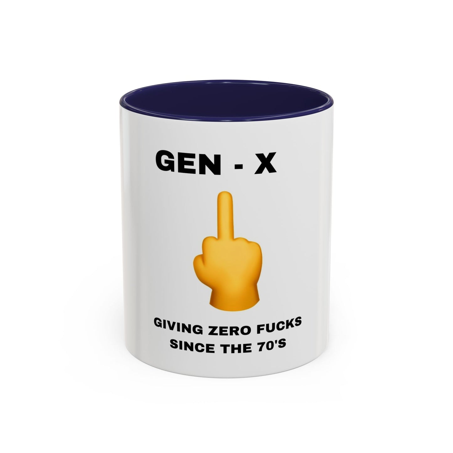 GEN- X - Giving zero fucks since the 70's - Accent Coffee Mug (11, 15oz)