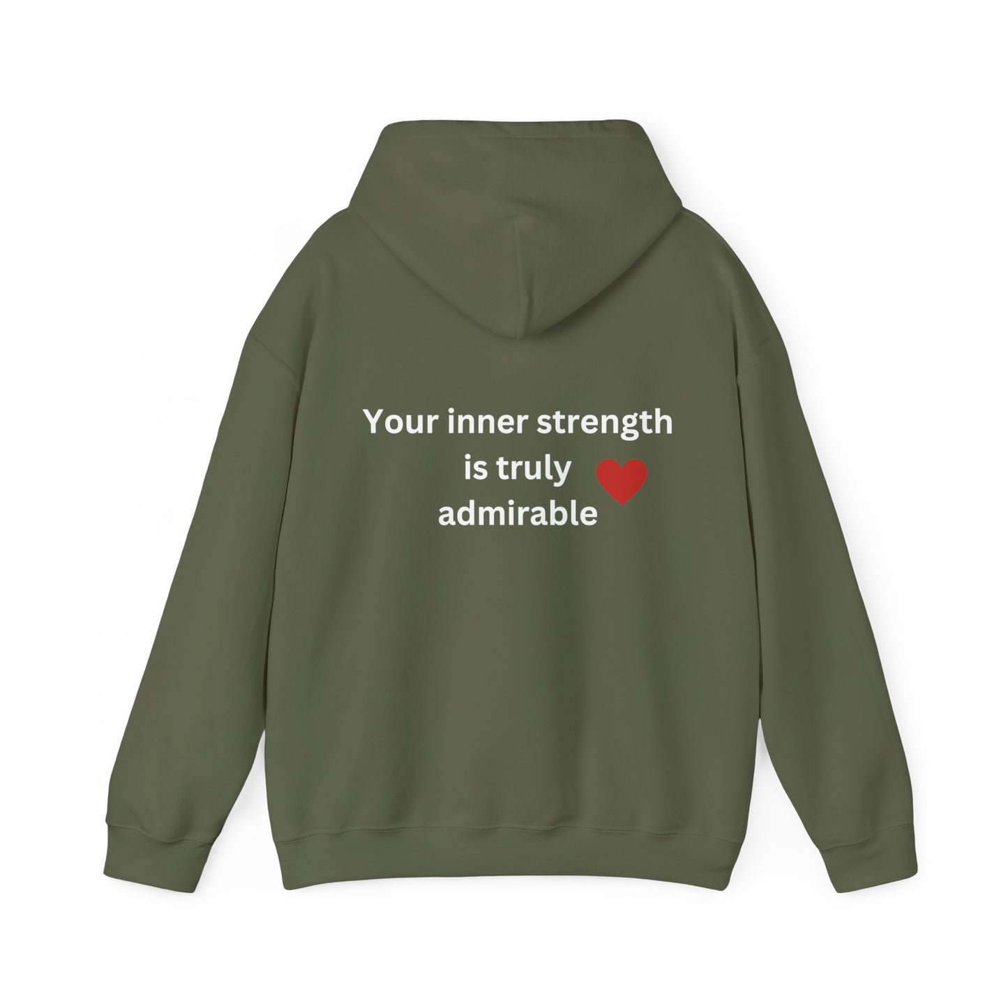 Bee Kind (Back) Your inner strength is truly admirable - Unisex Heavy Blend™ Hooded Sweatshirt