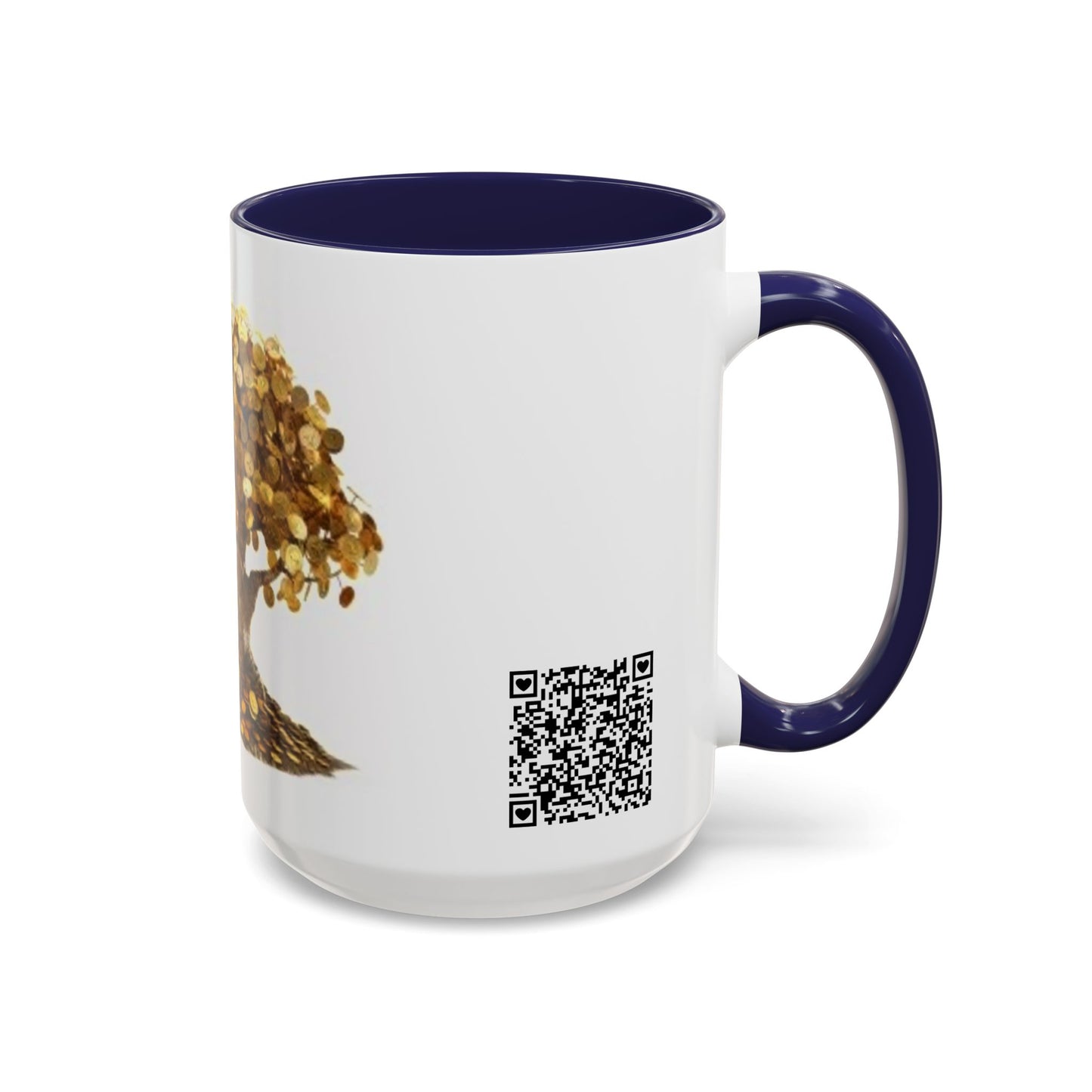 Sipping on Success (money tree) - Accent Coffee Mug (11, 15oz)