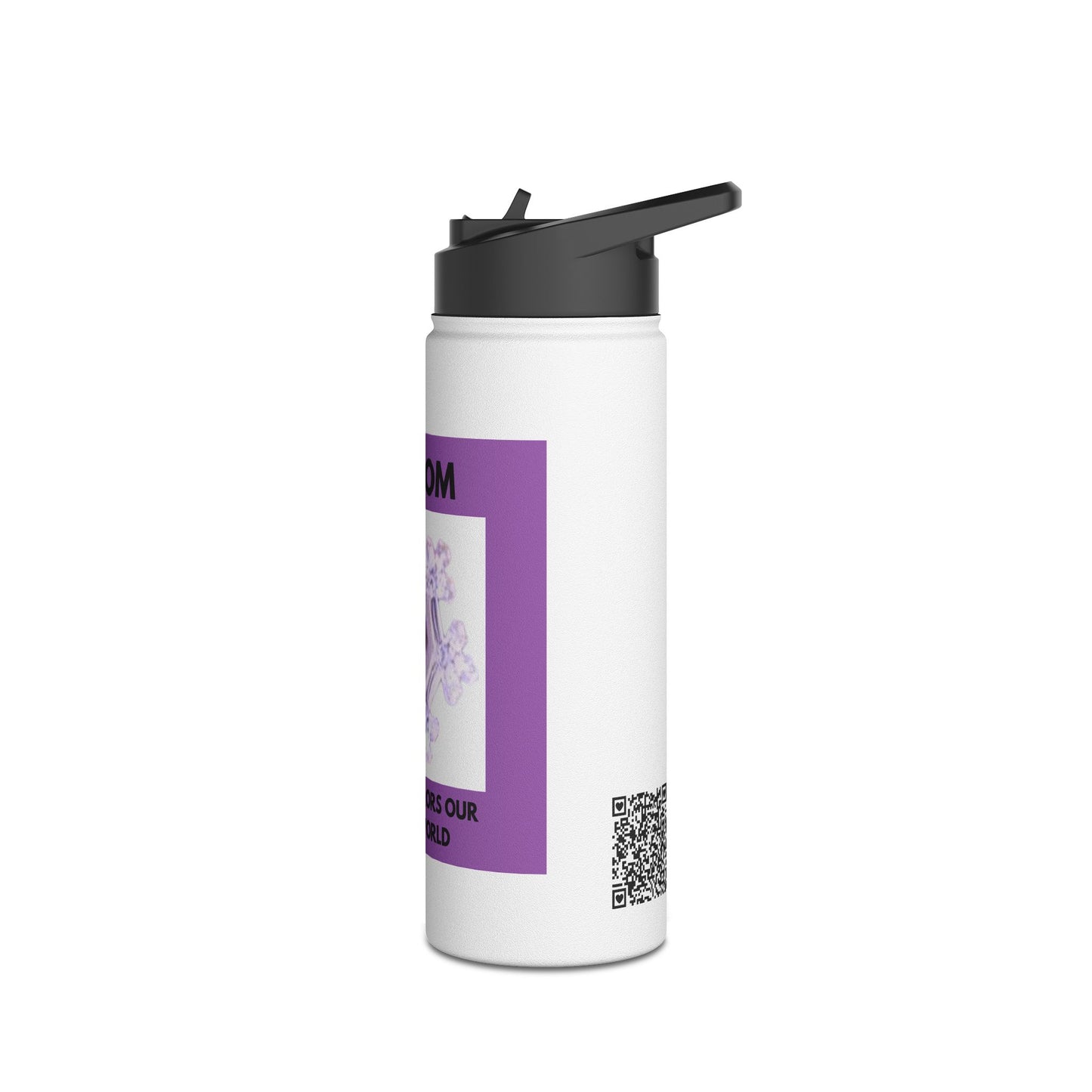 Wisdom - water crystal - Stainless Steel Water Bottle, Standard Lid