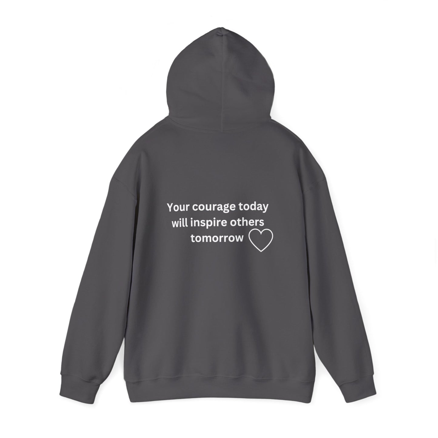 Bee Kind - (Back) Your courage today will inspire other's tomorrow - Unisex Heavy Blend™ Hooded Sweatshirt