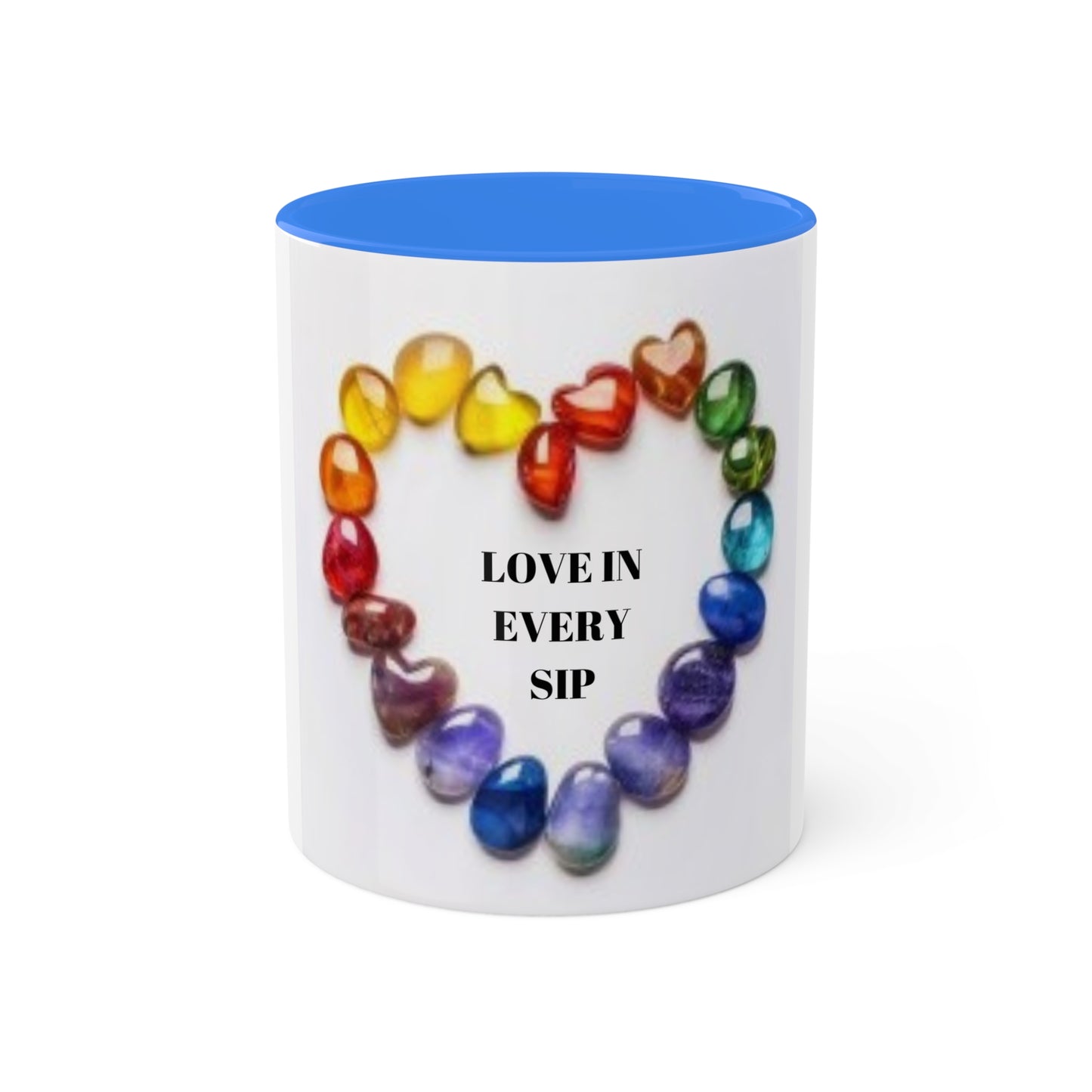 Love in every sip (heart) - Colorful Mugs, 11oz