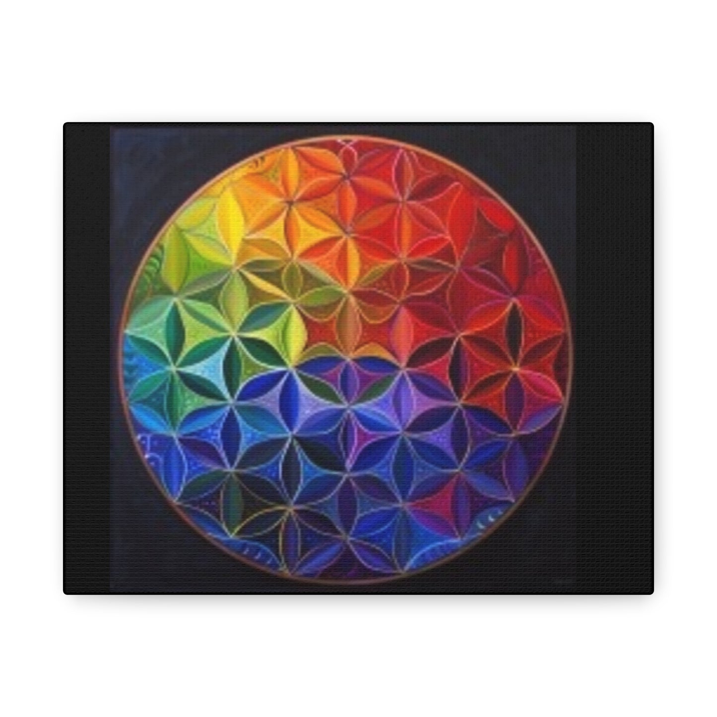 Flower of Life - Black-Canvas Gallery Wraps