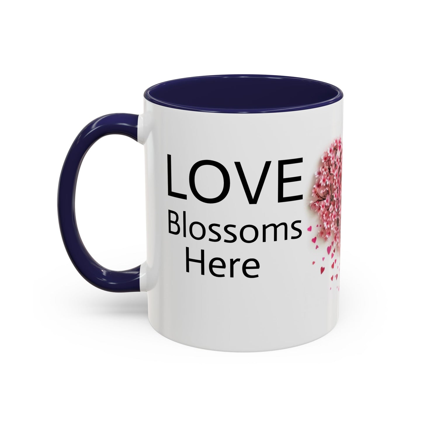 Love Blossoms Here (Cherry blossom tree) - Accent Coffee Mug (11, 15oz)