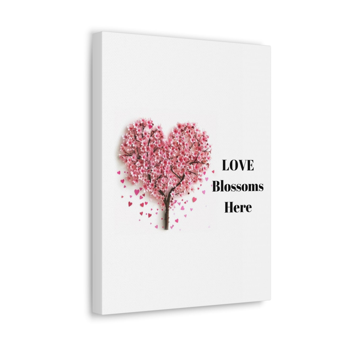 Cherry Blossom Heart Tree- Love Blossoms Here -Canvas Gallery Wraps