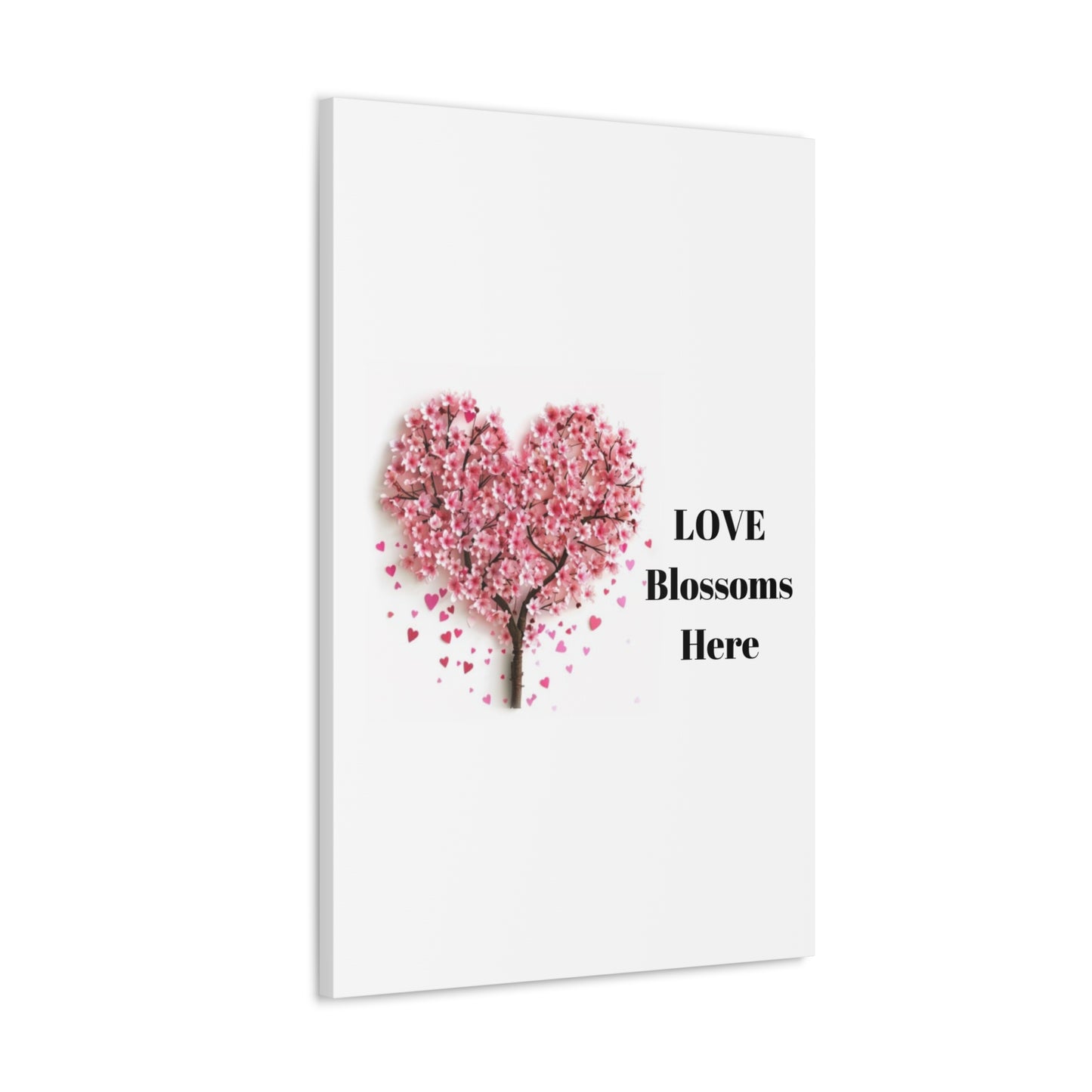 Cherry Blossom Heart Tree- Love Blossoms Here -Canvas Gallery Wraps