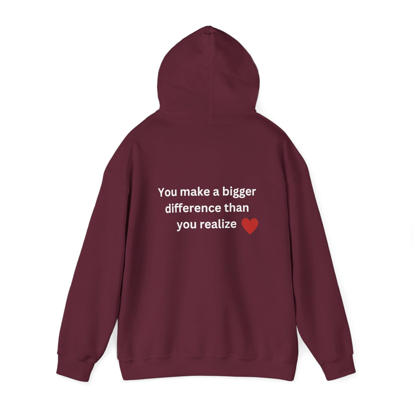 Bee Kind- (Back) You make a bigger difference than you realize-Unisex Heavy Blend™ Hooded Sweatshirt