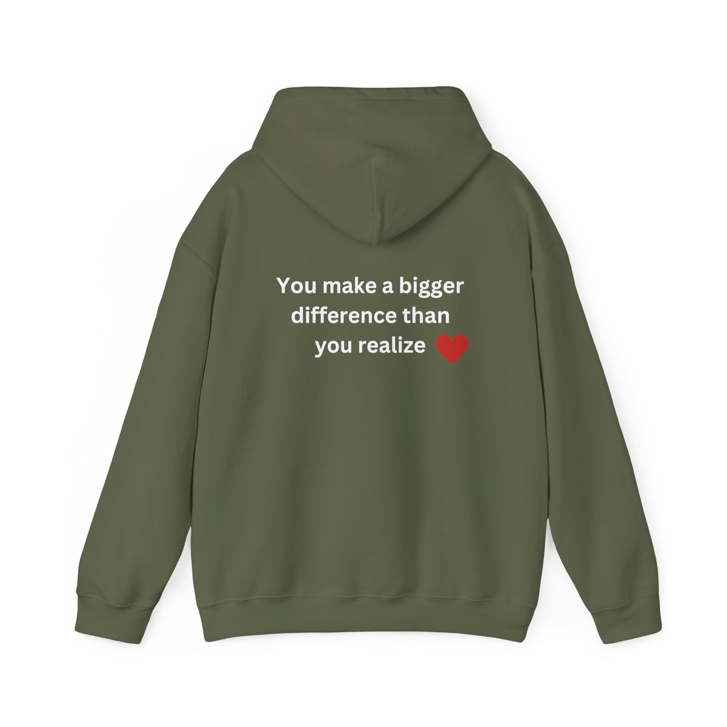 Bee Kind- (Back) You make a bigger difference than you realize-Unisex Heavy Blend™ Hooded Sweatshirt