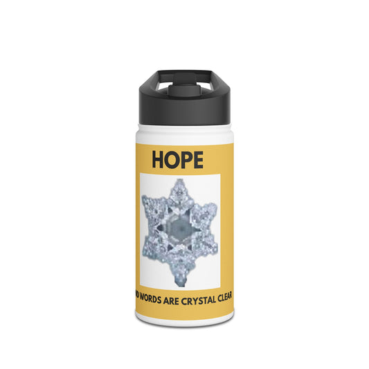 Hope - Water crystal - Stainless Steel Water Bottle, Standard Lid