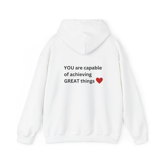 Bee Kind - (Back) You are capable of achieving great things - Unisex Heavy Blend™ Hooded Sweatshirt