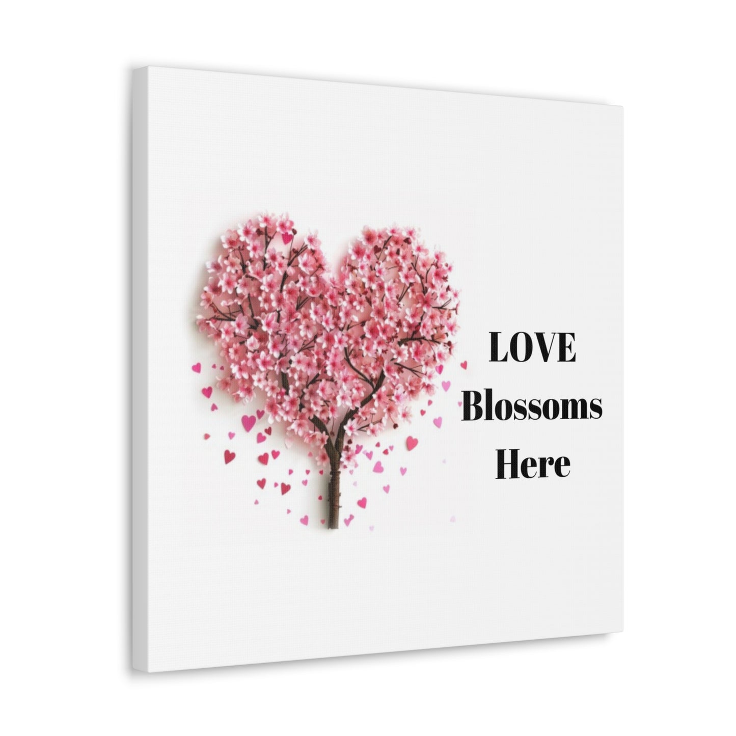 Cherry Blossom Heart Tree- Love Blossoms Here -Canvas Gallery Wraps