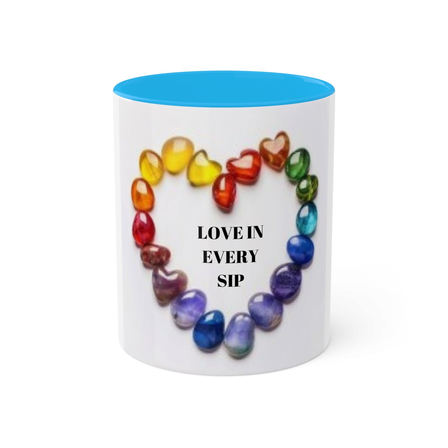 Love in every sip (heart) - Colorful Mugs, 11oz