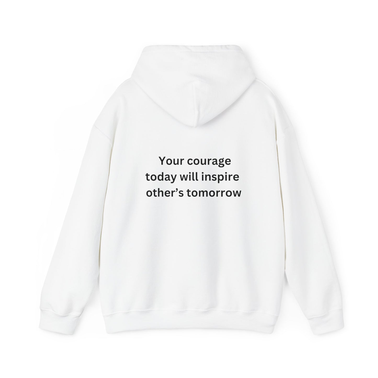 Bee Kind - (Back) Your courage today will inspire other's tomorrow - Unisex Heavy Blend™ Hooded Sweatshirt